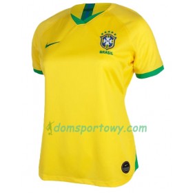 Koszulka Brazylia Damska Domowe Koszulki Piłkarskie Copa América 2019 Krótki Rękaw